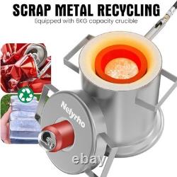 6KG Propane Metal Melting Furnace Kit Gold Silver Copper Aluminum Casting Forge