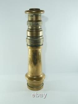 A1 Elgon Vintage Brass Fire Hose Nozzle Fireman's Original Patina 32cm Antique