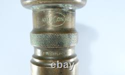 A1 Elgon Vintage Brass Fire Hose Nozzle Fireman's Original Patina 32cm Antique