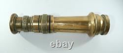 A1 Elgon Vintage Brass Fire Hose Nozzle Fireman's Original Patina 32cm Antique