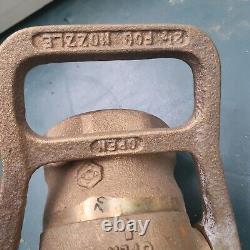 AKRON 2-1/2 Brass Fog Nozzle Coast Guard Fire Nozzle New Surplus