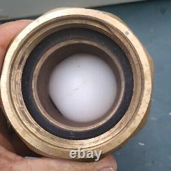 AKRON 2-1/2 Brass Fog Nozzle Coast Guard Fire Nozzle New Surplus