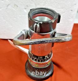 AKRON Turbojet Fire Hose Nozzle Vintage Chrome Plated Brass USA