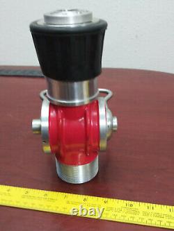 AL aluminum Fire Hose Nozzle 2 inch male thread, fog / stream tip GC-15 new