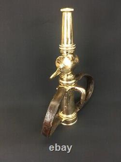 ANTIQUE BRASS LA FRANCE 21/2 in. Fire HOSE NOZZLE PLAY PIPE/ shut off & tip