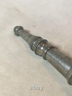 ANTIQUE FIRE BOOSTER TANK NOZZLE NICKEL PLATED BRASS 1890s