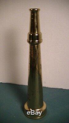 ANTIQUE SOLID BRASS FIRE HOSE NOZZLE, GUSTIN BACON MFG KANSAS CITY lot #34