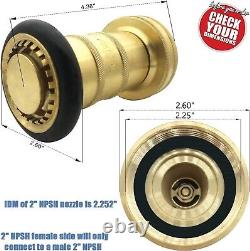 Adjustable 2 NPSH Fog Nozzle Brass Construction for Reliable Fire Control