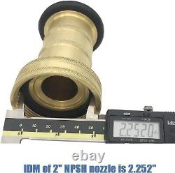Adjustable 2 NPSH Fog Nozzle Brass Construction for Reliable Fire Control