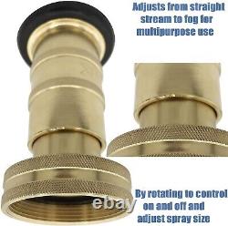 Adjustable 2 NPSH Fog Nozzle Brass Construction for Reliable Fire Control