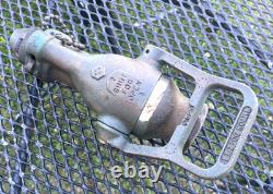 Akron 1 1/2 Solid Brass All Purpose Fire Nozzle Coast Guard 4 Merchant Marine