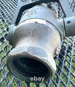 Akron 1 1/2 Solid Brass All Purpose Fire Nozzle Coast Guard 4 Merchant Marine