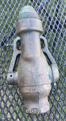 Akron 1 1/2 Solid Brass All Purpose Fire Nozzle Coast Guard 4 Merchant Marine