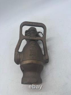 Akron 2032 CG-15 1-1/2 Solid Brass Fire Hose Nozzle with Fog Tip (No Box)
