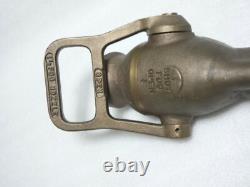 Akron 2069 4AN Navy 1 1/2 Solid Brass Fog Nozzle Fire Hose Industrial Military