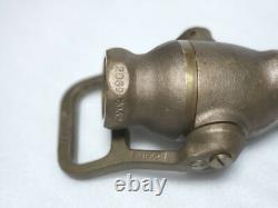 Akron 2069 4AN Navy 1 1/2 Solid Brass Fog Nozzle Fire Hose Industrial Military