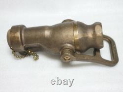 Akron 2069 4AN Navy 1 1/2 Solid Brass Fog Nozzle Fire Hose Industrial Military