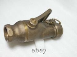 Akron 2069 4AN Navy 1 1/2 Solid Brass Fog Nozzle Fire Hose Industrial Military