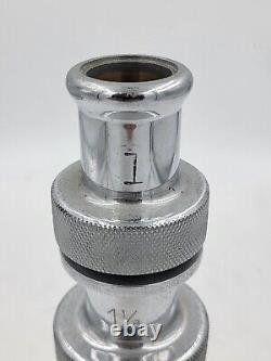 Akron 3pc Stacked Fixed Fire Department Hose Nozzles 1 1/4 1 1/8 & 1