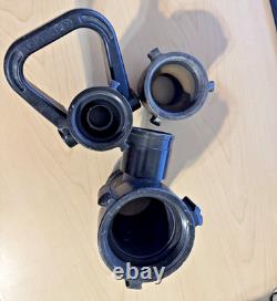 Akron Brass Fire Hose Adapter Lot with Style 35 Nozzle 2.5 NH Firefighting