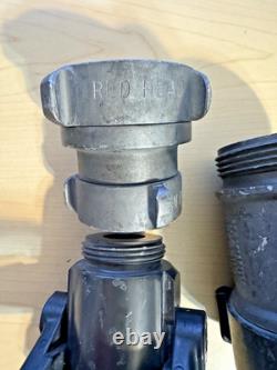 Akron Brass Fire Hose Adapter Lot with Style 35 Nozzle 2.5 NH Firefighting
