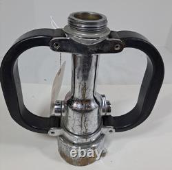 Akron Brass Fire Hose Nozzle, chromed Brass Nozzle 2 Handles 2.5 inch