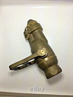 Akron Brass Fire Nozzle 1-1/2 inch thread, fog/stream tip NST/NTP 3-Pos Vintage
