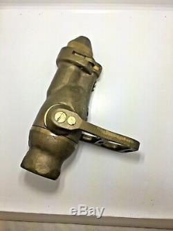 Akron Brass Fire Nozzle 1-1/2 inch thread, fog/stream tip NST/NTP 3-Pos Vintage