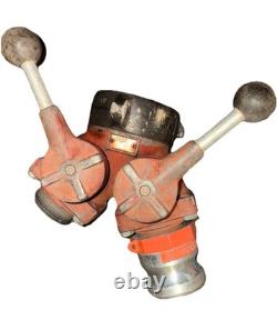 Akron Brass Hydrant Splitter(1581), Wrench, & Akron 1715 TurboJet Spray Nozzle