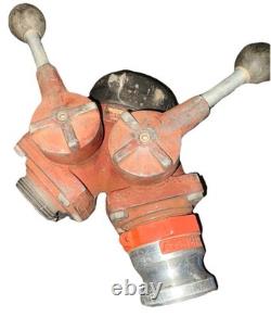 Akron Brass Hydrant Splitter(1581), Wrench, & Akron 1715 TurboJet Spray Nozzle