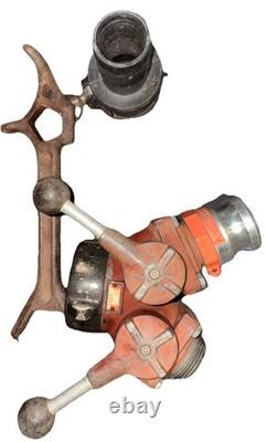 Akron Brass Hydrant Splitter(1581), Wrench, & Akron 1715 TurboJet Spray Nozzle