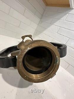 Akron Brass Vintage Fire Truck Hose Nozzle withShutoff Valve and Handles WWII Era