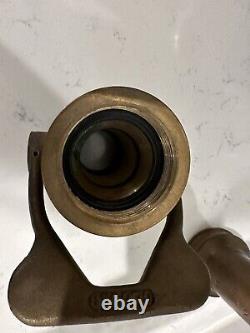 Akron Brass Vintage Fire Truck Hose Nozzle withShutoff Valve and Handles WWII Era