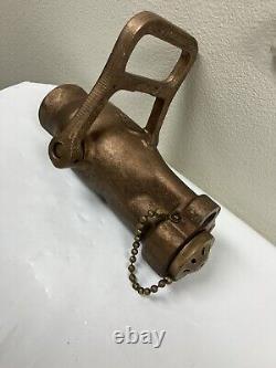 Akron Fire Hose Water Fog / Stream Nozzle -Brass 1-1/2 4AN Navy #2074 Complete