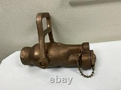 Akron Fire Hose Water Fog / Stream Nozzle -Brass 1-1/2 4AN Navy #2074 Complete