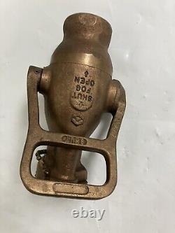 Akron Fire Hose Water Fog / Stream Nozzle -Brass 1-1/2 4AN Navy #2074 Complete