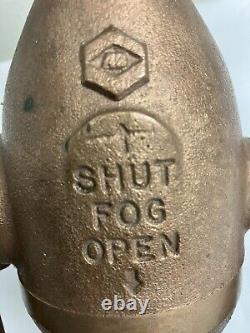 Akron Fire Hose Water Fog / Stream Nozzle -Brass 1-1/2 4AN Navy #2074 Complete