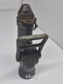 Akron Navy 2 Solid Brass Fog Nozzle Fire Hose Industrial Patina