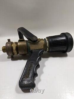 Akron Pistol Grip Brass Fire Fighting Vari-nozzle 1-1/2