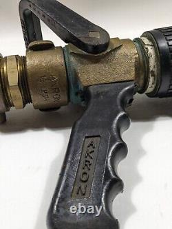 Akron Pistol Grip Brass Fire Fighting Vari-nozzle 1-1/2