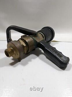 Akron Pistol Grip Brass Fire Fighting Vari-nozzle 1-1/2