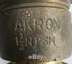 Akron Style 3018 Military Type Fire Nozzle 1-1/2 Npsh B15