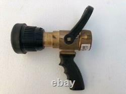 Akron Style 3019 Pistol Grip Brass Fog Fire Fighting Nozzle 95 Gpm 1-1/2