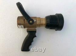 Akron Style 3019 Pistol Grip Brass Fog Fire Fighting Nozzle 95 Gpm 1-1/2