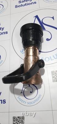 Akron Style 3022 Brass Fire Fighting Shipboard Vari-nozzle 95 Gpm 1-1/2
