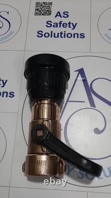 Akron Style 3022 Brass Fire Fighting Shipboard Vari-nozzle 95 Gpm 1-1/2