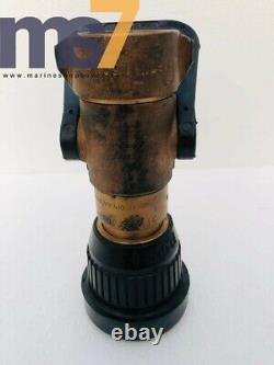Akron Style 3022 Brass Fire Fighting Shipboard Vari-nozzle 95 Gpm 1-1/2 #new