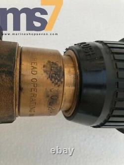 Akron Style 3022 Brass Fire Fighting Shipboard Vari-nozzle 95 Gpm 1-1/2 #new
