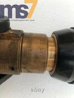 Akron Style 3022 Brass Fire Fighting Shipboard Vari-nozzle 95 Gpm 1-1/2 #new