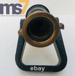 Akron Style 3022 Brass Fire Fighting Shipboard Vari-nozzle 95 Gpm 1-1/2 #new